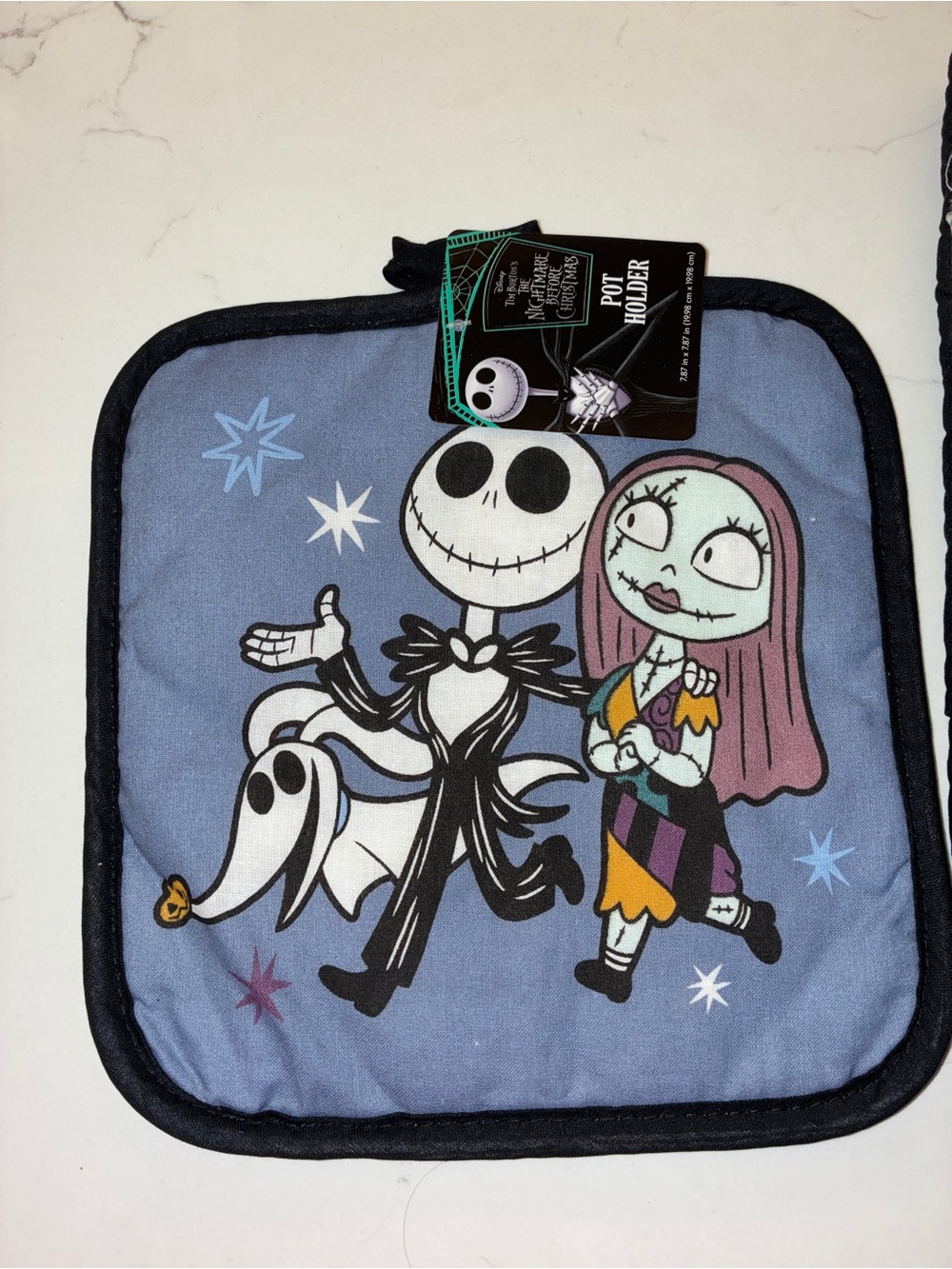 NWT Nightmare Before Christmas Jack & Sally Blue Kids Costume Pot Holder